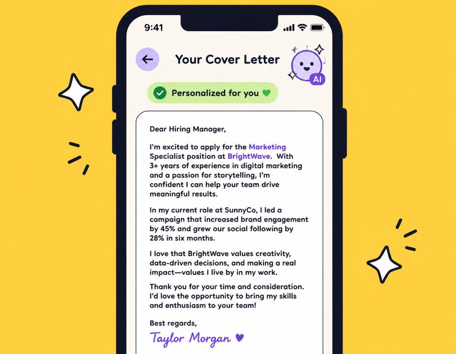 AI-personalized cover letter